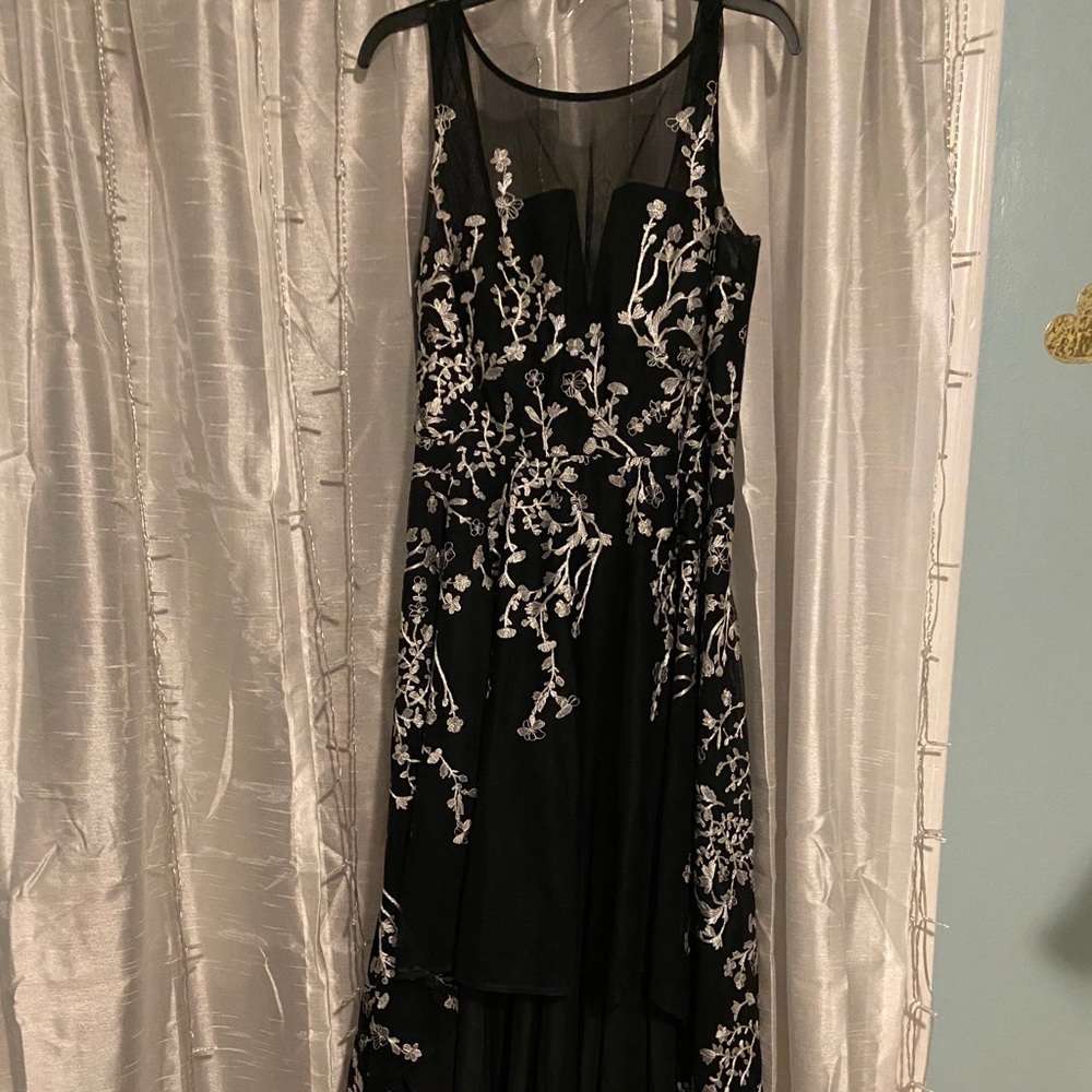 Beautiful black and white high low gown